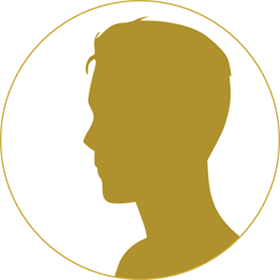 女性の金色の影