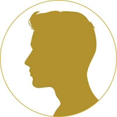 女性の金色の影